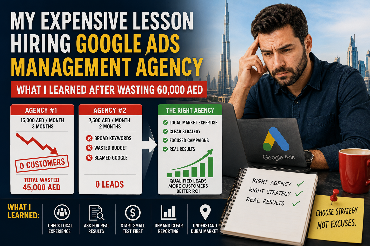 Google Ads Management Agency: Was It Worth 30k AED?