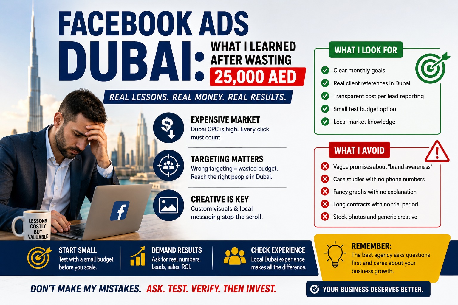 Facebook Ads Dubai: What I Learned After Wasting 25,000 AED