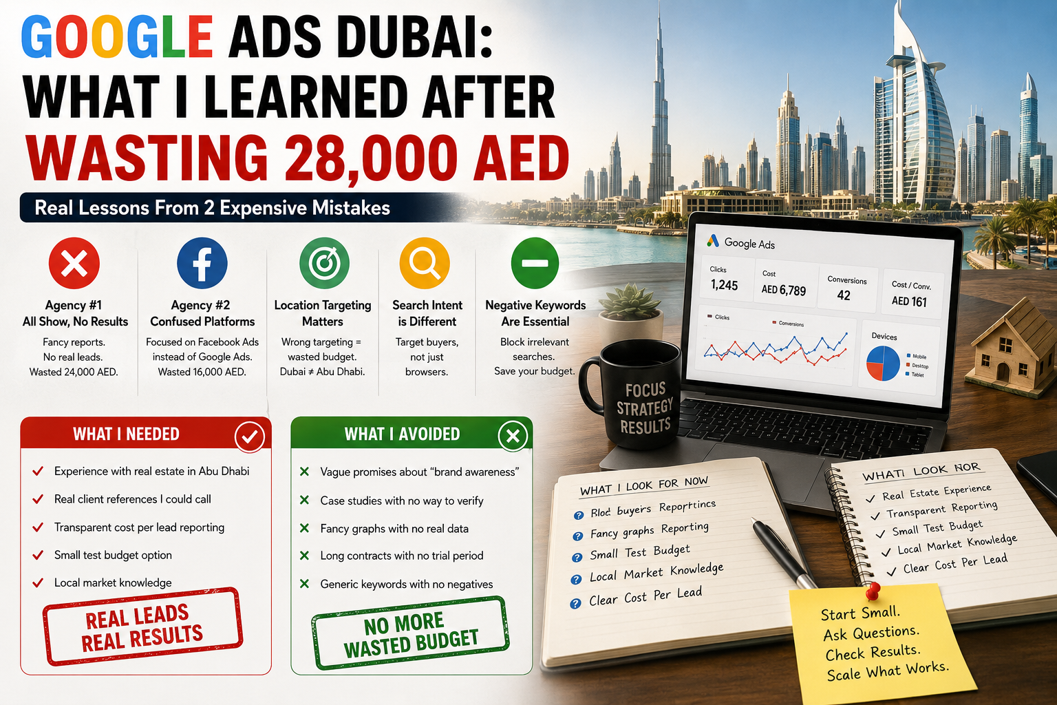 Google Ads Dubai: What I Learned After Wasting 28,000 AED